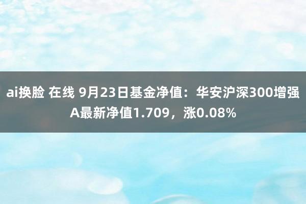 ai换脸 在线 9月23日基金净值：华安沪深300增强A最新净值1.709，涨0.08%