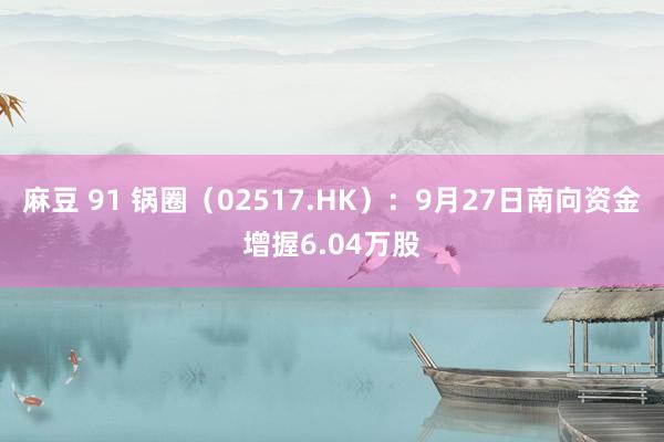 麻豆 91 锅圈（02517.HK）：9月27日南向资金增握6.04万股