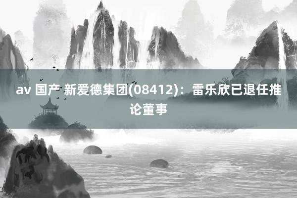 av 国产 新爱德集团(08412)：雷乐欣已退任推论董事