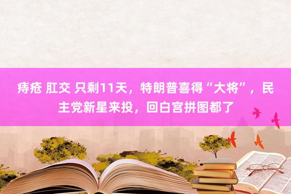 痔疮 肛交 只剩11天，特朗普喜得“大将”，民主党新星来投，回白宫拼图都了