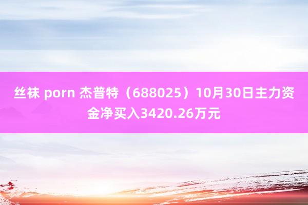 丝袜 porn 杰普特（688025）10月30日主力资金净买入3420.26万元