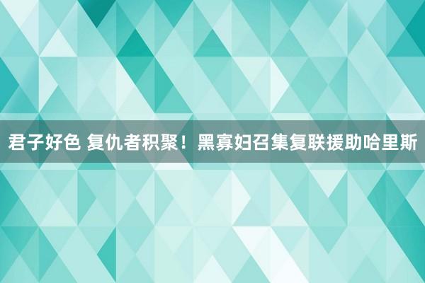 君子好色 复仇者积聚！黑寡妇召集复联援助哈里斯