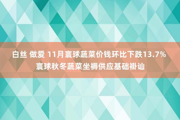 白丝 做爱 11月寰球蔬菜价钱环比下跌13.7% 寰球秋冬蔬菜坐褥供应基础褂讪