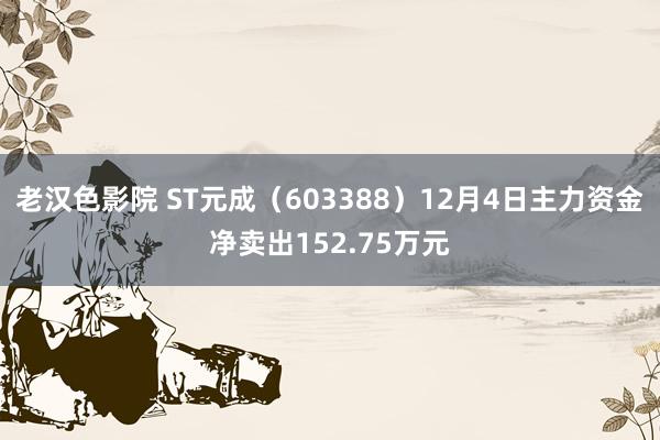 老汉色影院 ST元成（603388）12月4日主力资金净卖出152.75万元