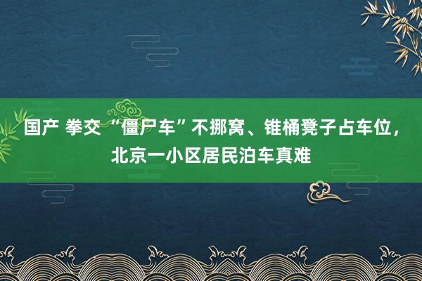 国产 拳交 “僵尸车”不挪窝、锥桶凳子占车位，北京一小区居民泊车真难