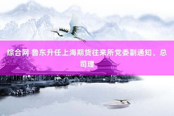 综合网 鲁东升任上海期货往来所党委副通知、总司理