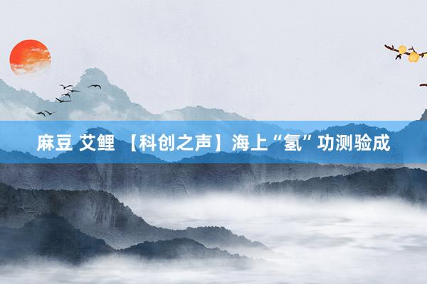 麻豆 艾鲤 【科创之声】海上“氢”功测验成