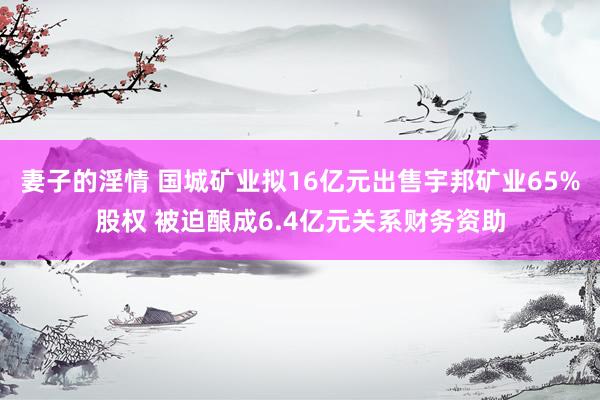 妻子的淫情 国城矿业拟16亿元出售宇邦矿业65%股权 被迫酿成6.4亿元关系财务资助