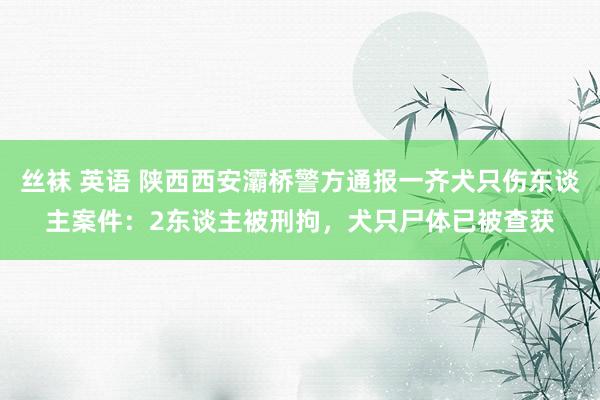 丝袜 英语 陕西西安灞桥警方通报一齐犬只伤东谈主案件：2东谈主被刑拘，犬只尸体已被查获