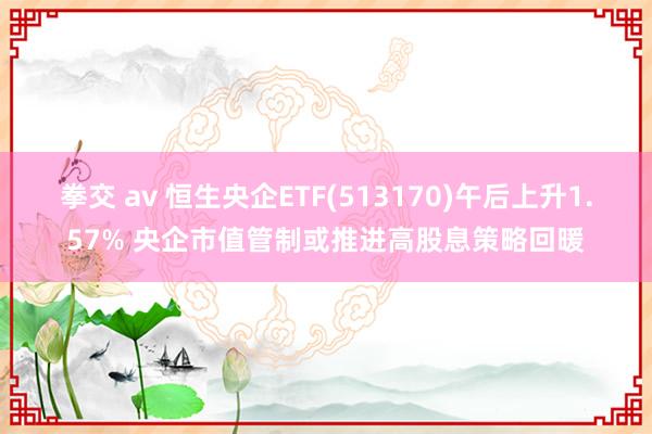 拳交 av 恒生央企ETF(513170)午后上升1.57% 央企市值管制或推进高股息策略回暖