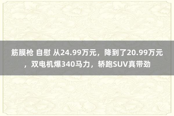 筋膜枪 自慰 从24.99万元，降到了20.99万元，双电机爆340马力，轿跑SUV真带劲