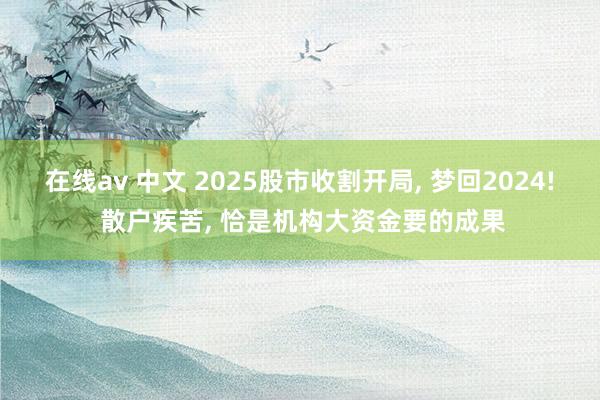 在线av 中文 2025股市收割开局， 梦回2024! 散户疾苦， 恰是机构大资金要的成果