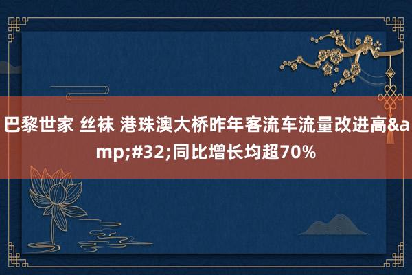 巴黎世家 丝袜 港珠澳大桥昨年客流车流量改进高&#32;同比增长均超70%