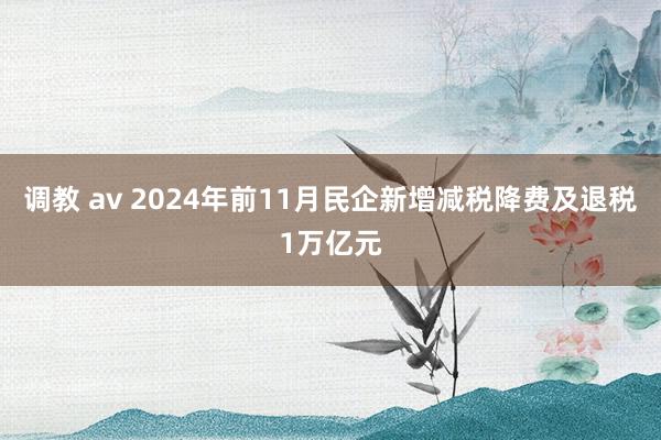 调教 av 2024年前11月民企新增减税降费及退税1万亿元