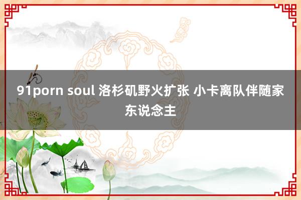 91porn soul 洛杉矶野火扩张 小卡离队伴随家东说念主