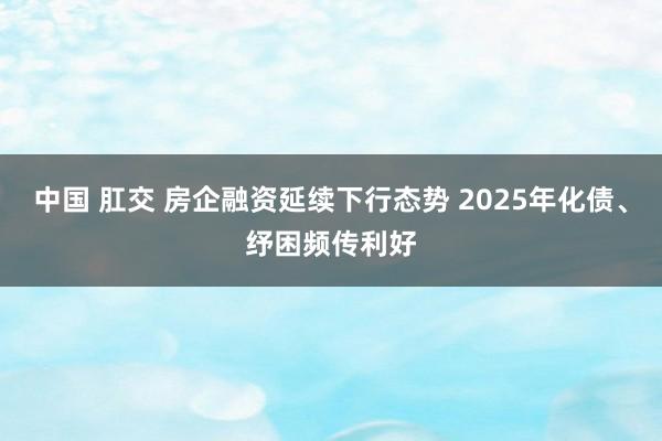 中国 肛交 房企融资延续下行态势 2025年化债、纾困频传利好