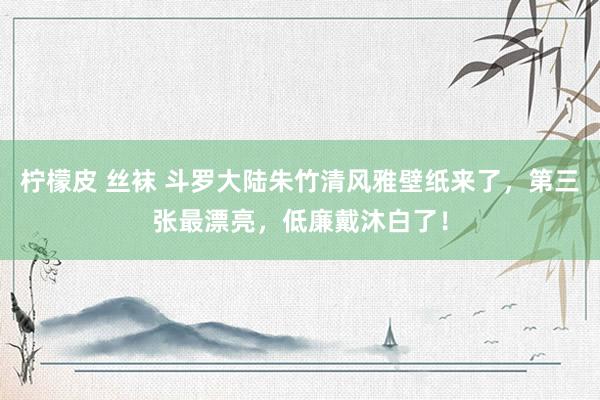 柠檬皮 丝袜 斗罗大陆朱竹清风雅壁纸来了，第三张最漂亮，低廉戴沐白了！