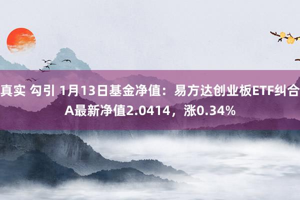 真实 勾引 1月13日基金净值：易方达创业板ETF纠合A最新净值2.0414，涨0.34%